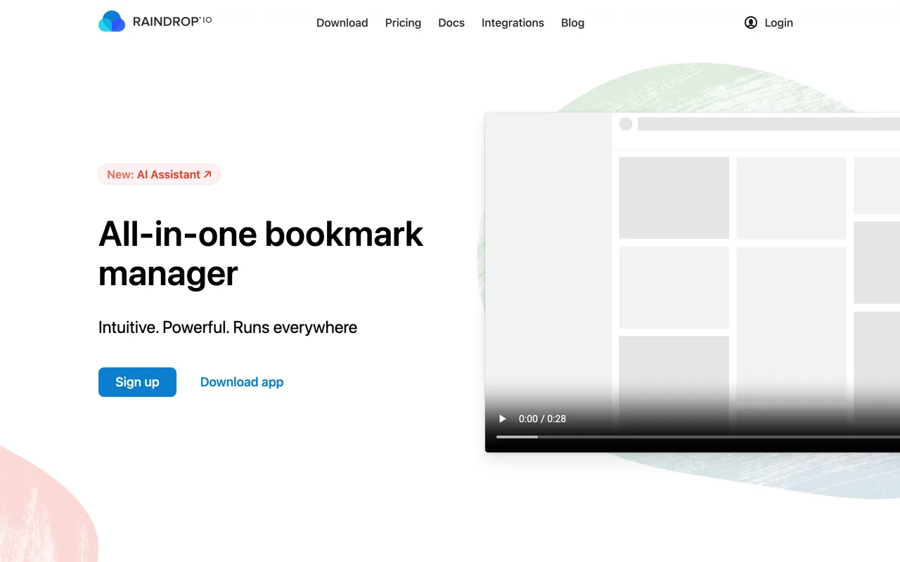 Raindrop.io screenshot