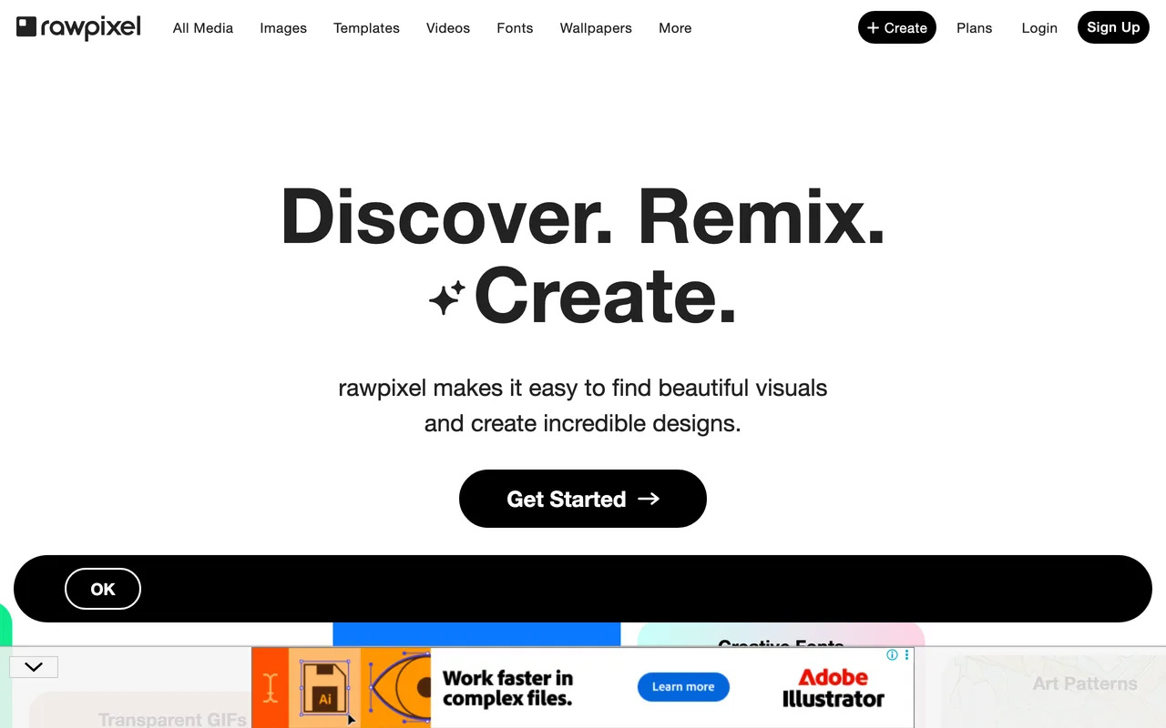 Rawpixel screenshot