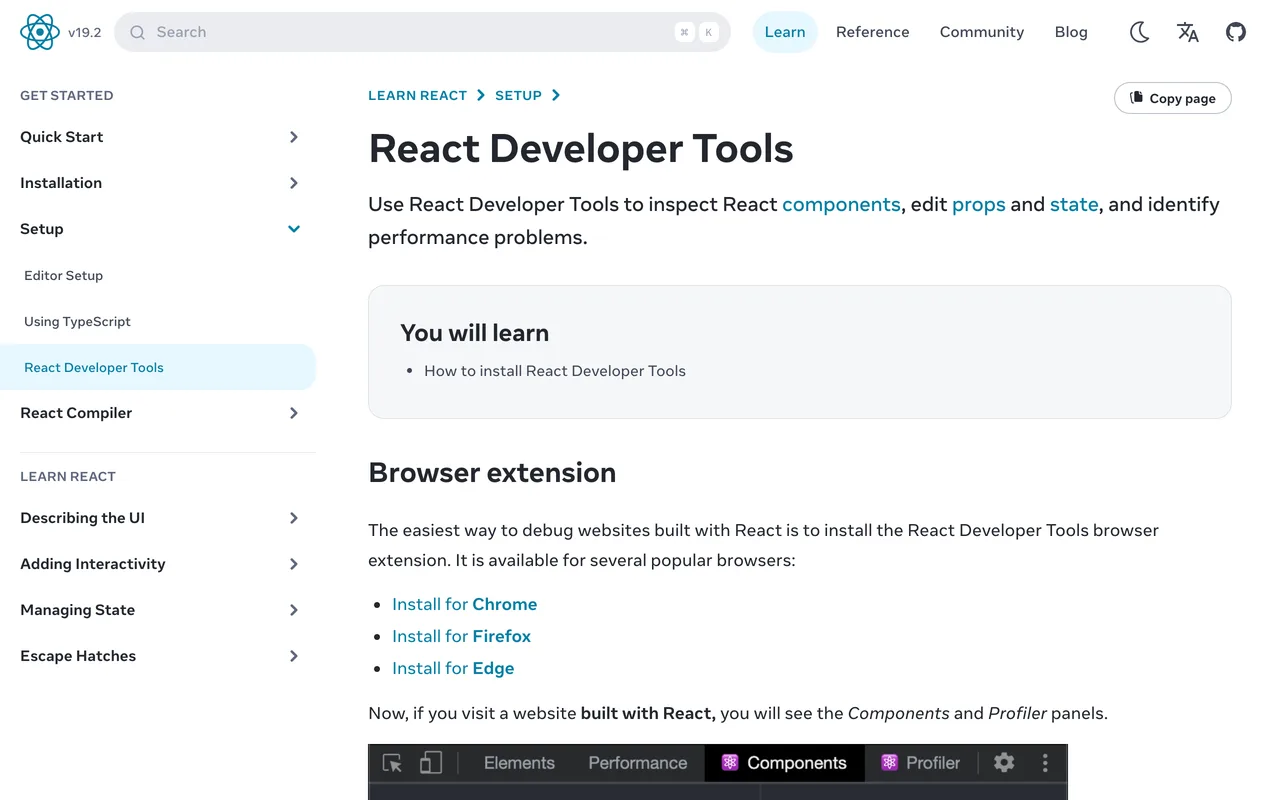 React Developer Tools screenshot