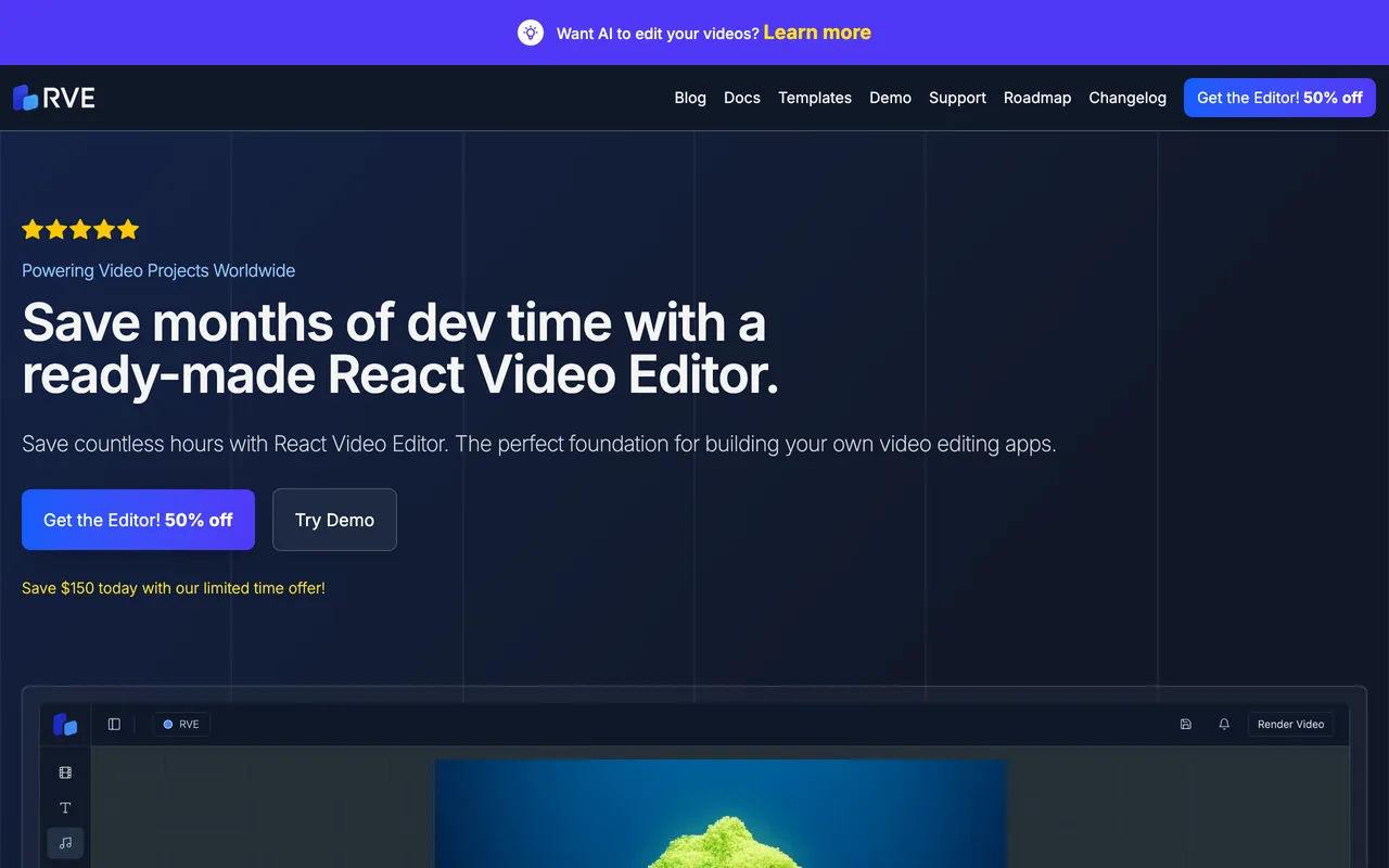 React Video Editor screenshot