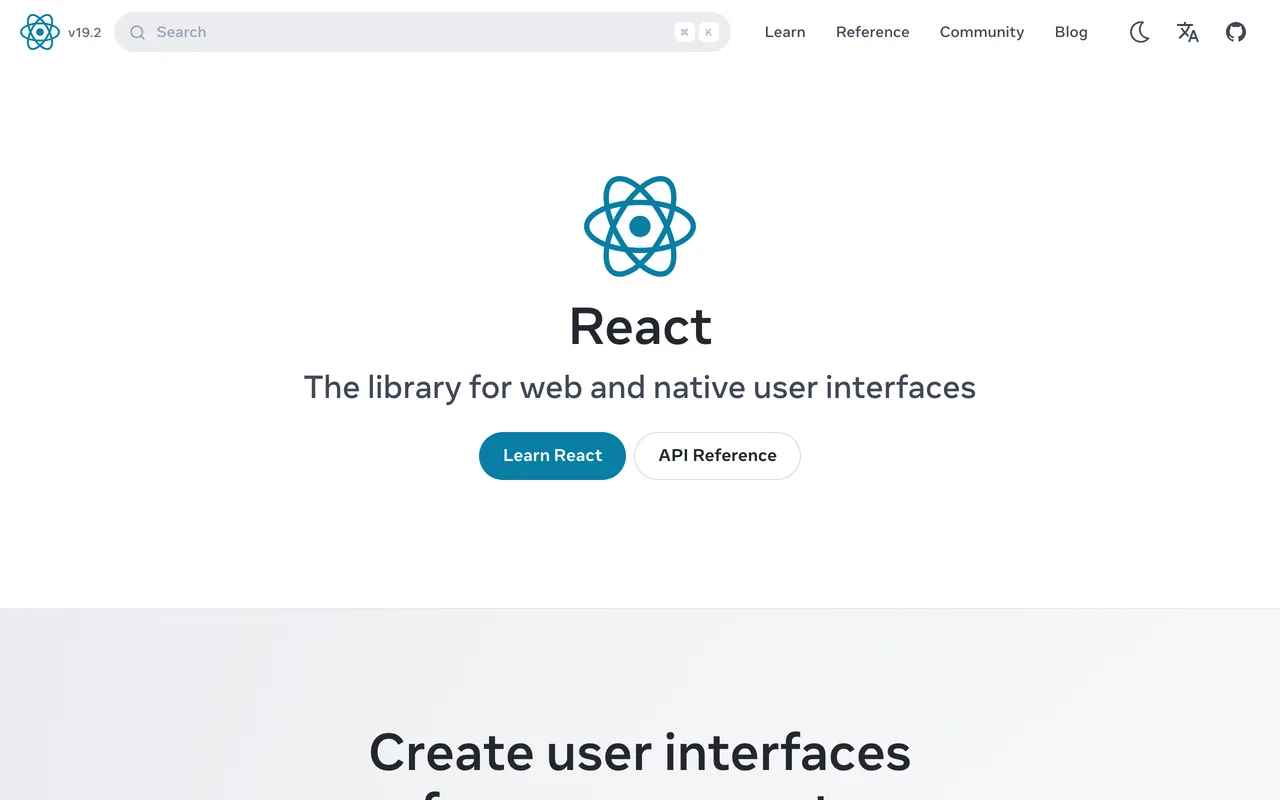 React screenshot