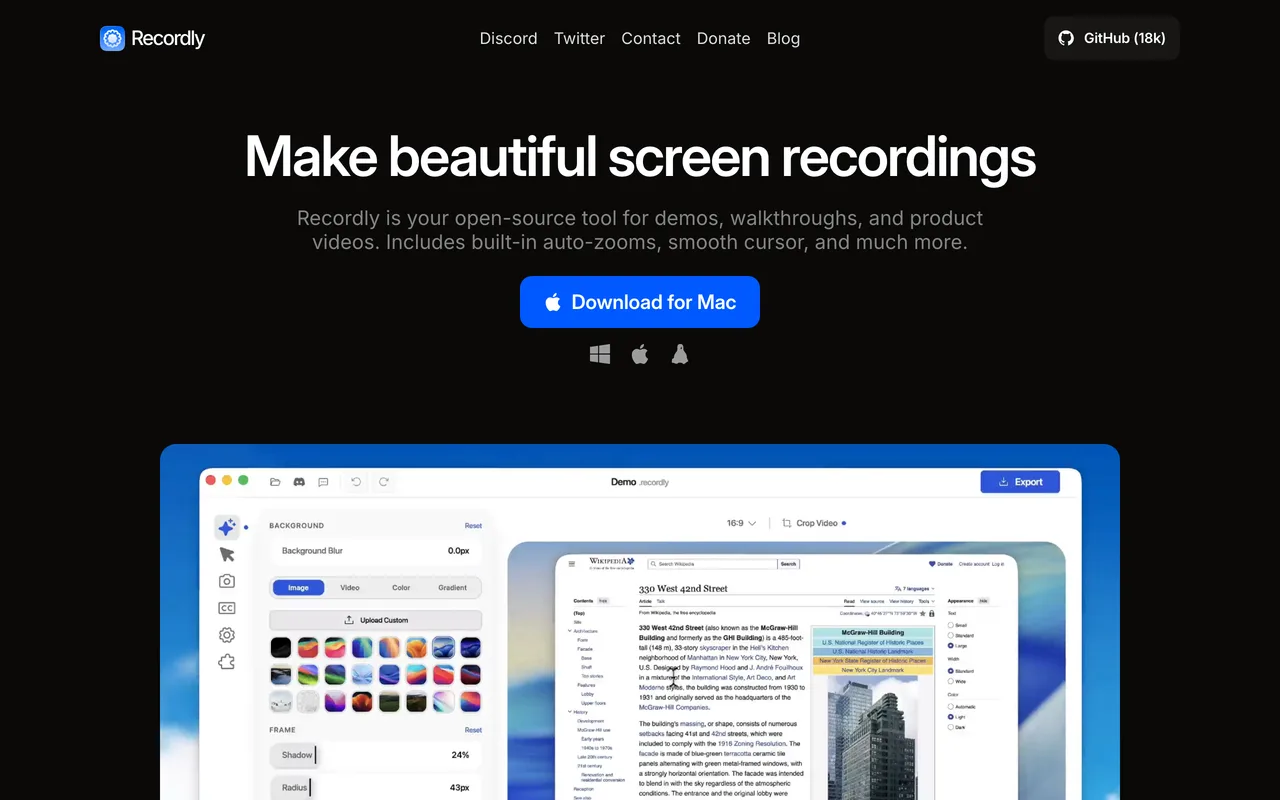 Recordly screenshot