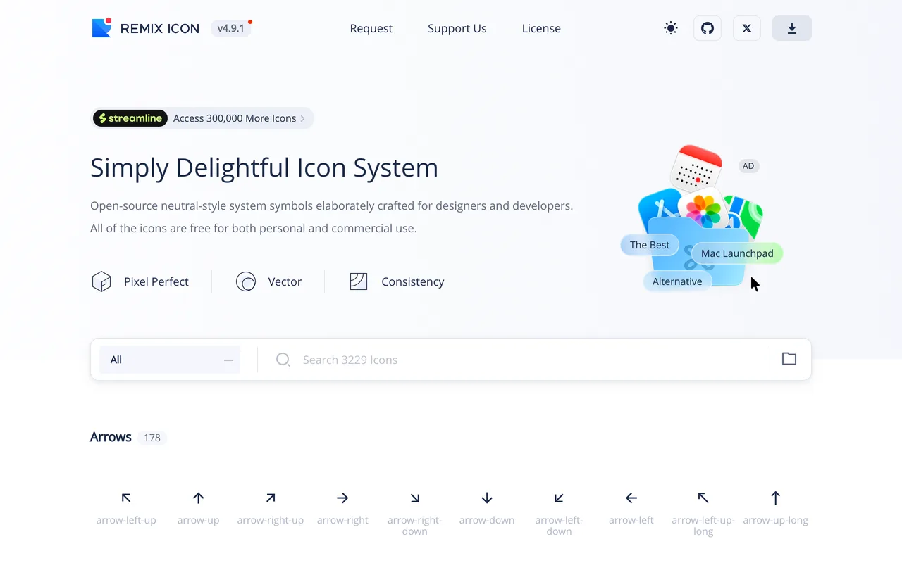 Remix Icon screenshot