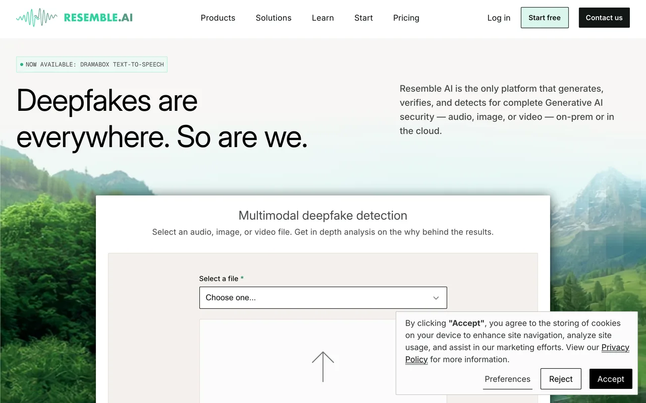 Resemble AI screenshot
