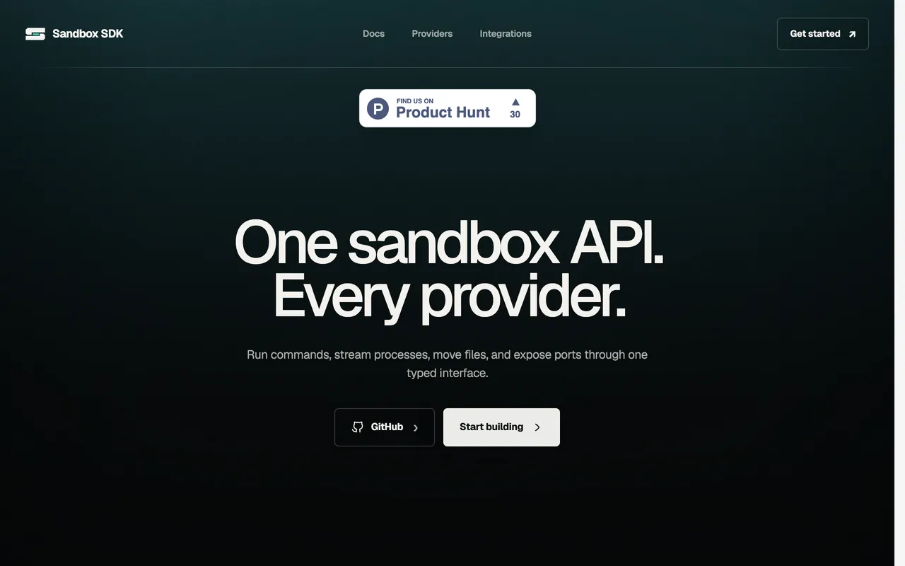 Sandbox SDK screenshot