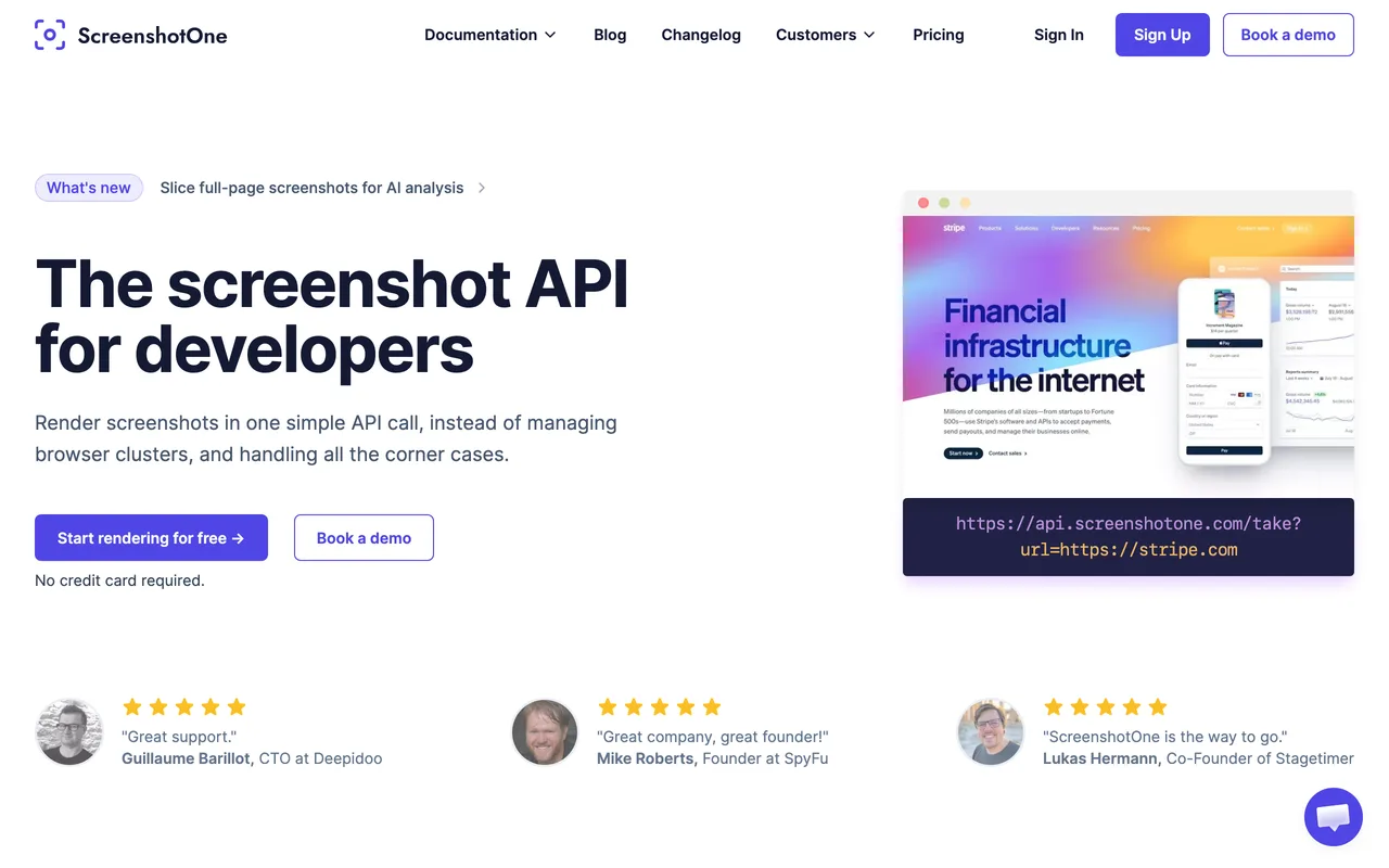 ScreenshotOne screenshot