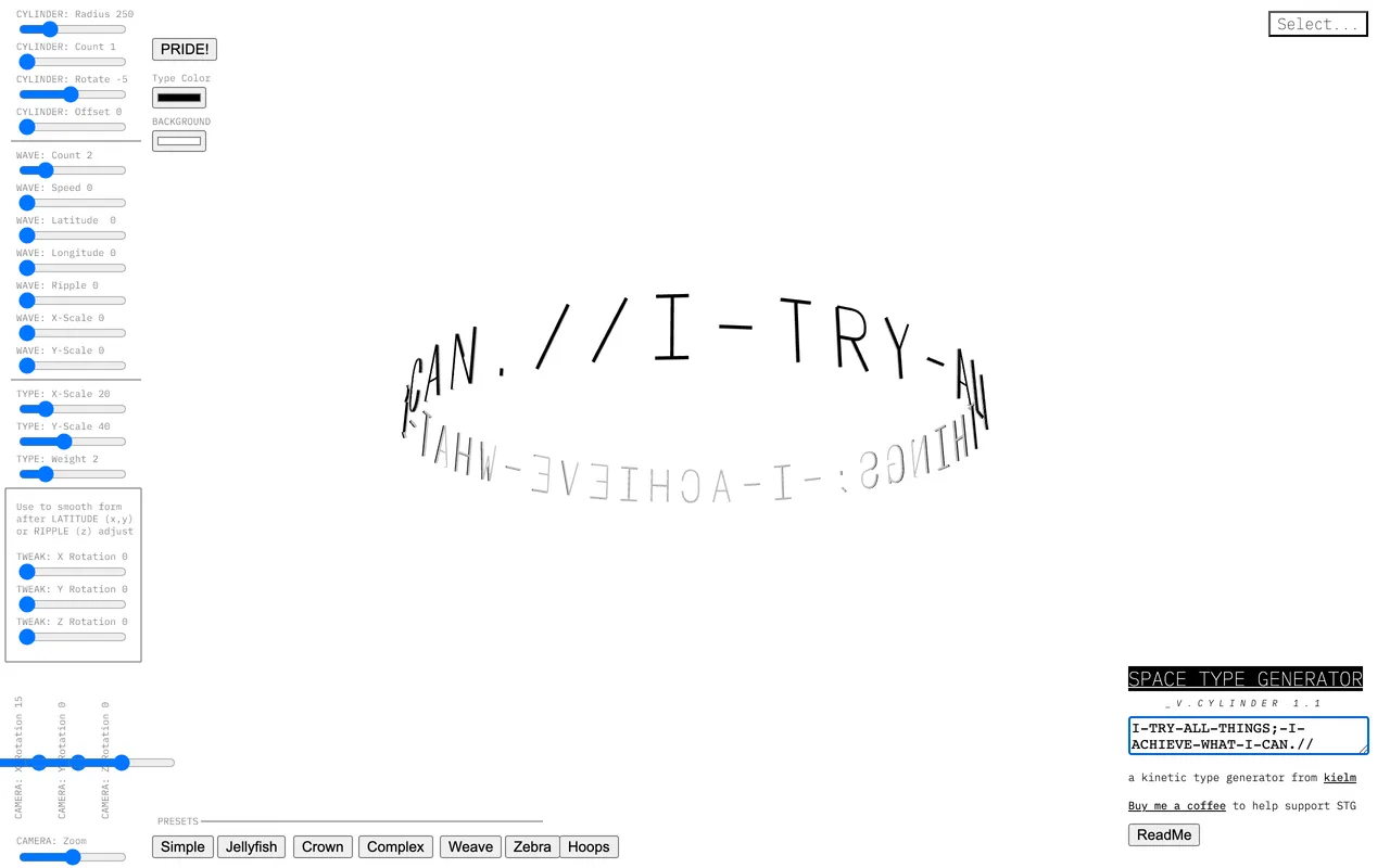 Space Type Generator screenshot