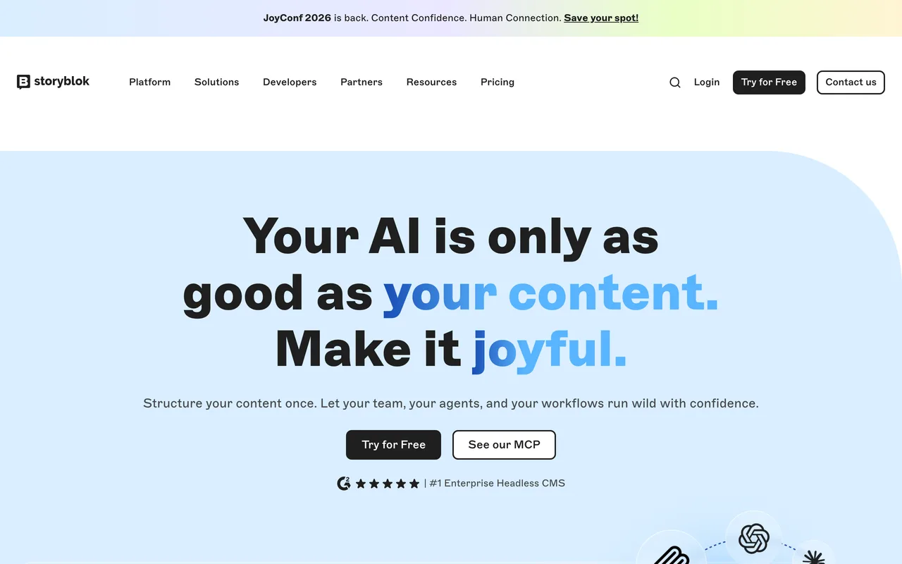 Storyblok screenshot