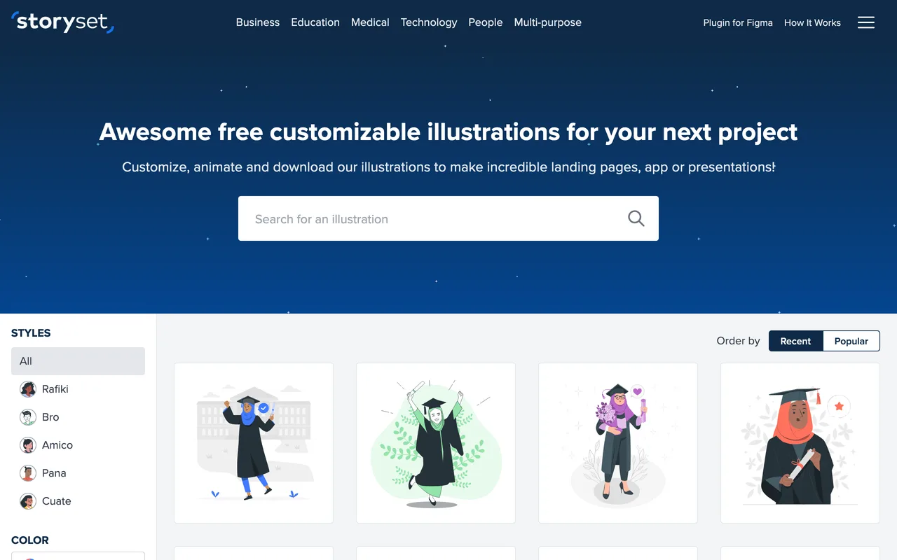 Storyset screenshot