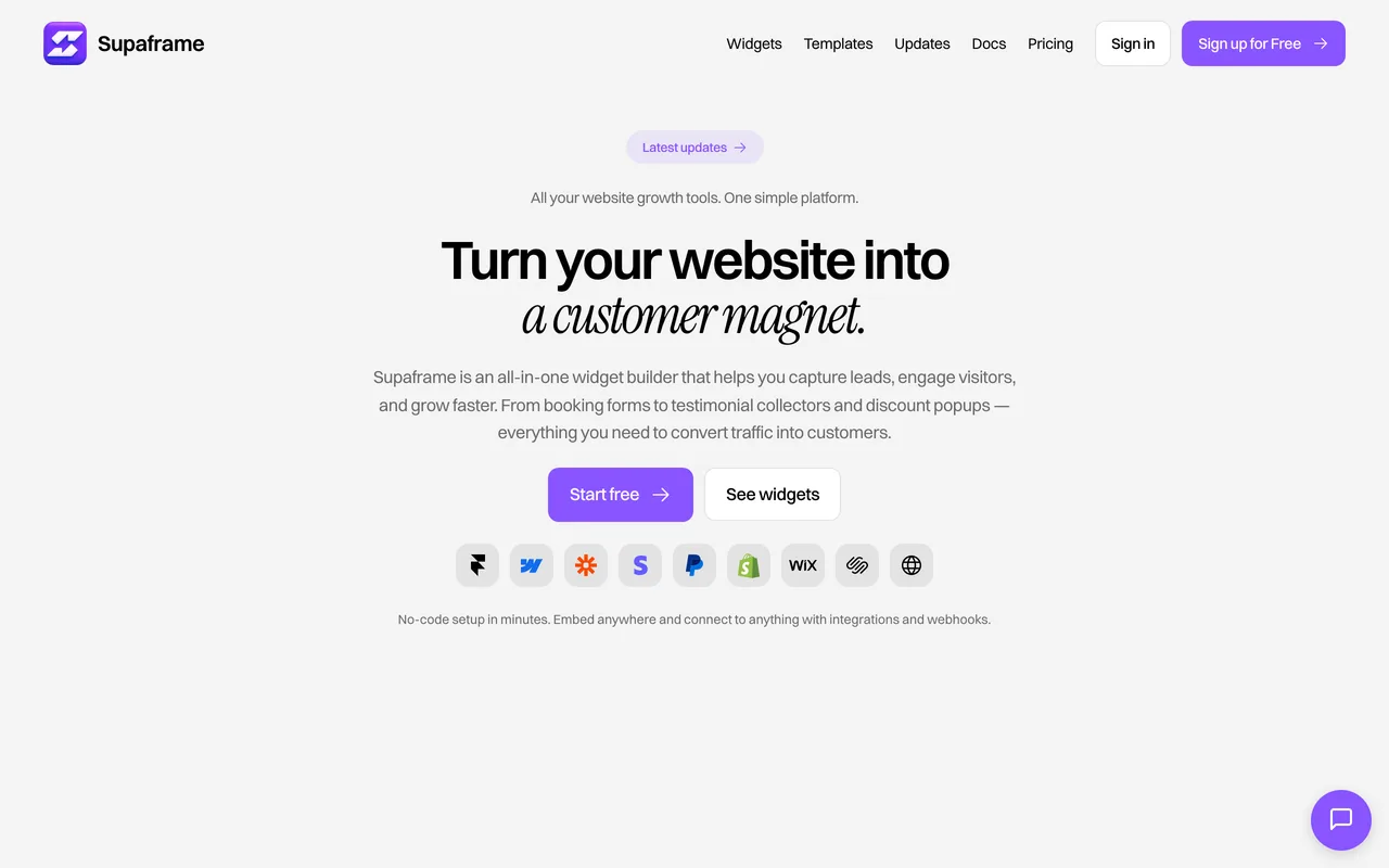 Supaframe screenshot