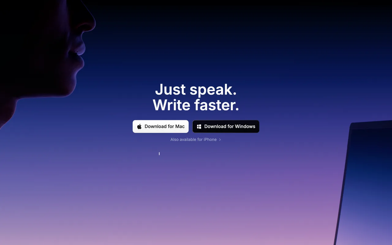 Superwhisper screenshot