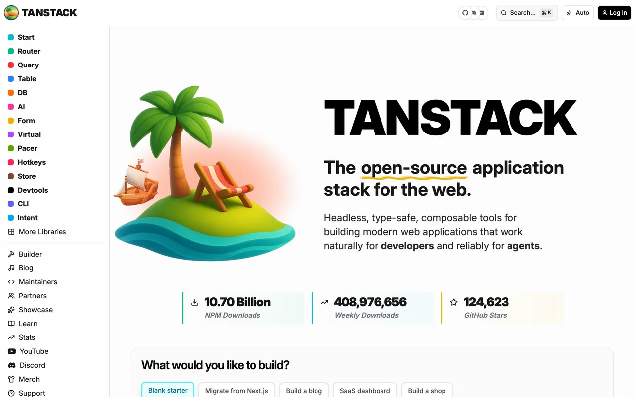 TanStack screenshot