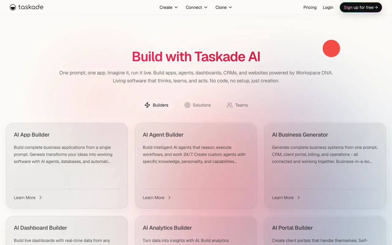 Taskade AI screenshot