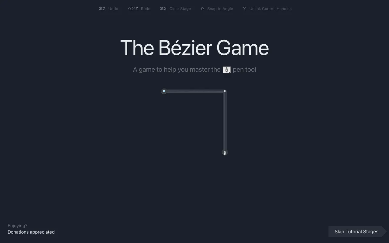 The Bézier Game screenshot