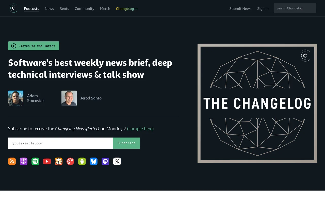 The Changelog screenshot