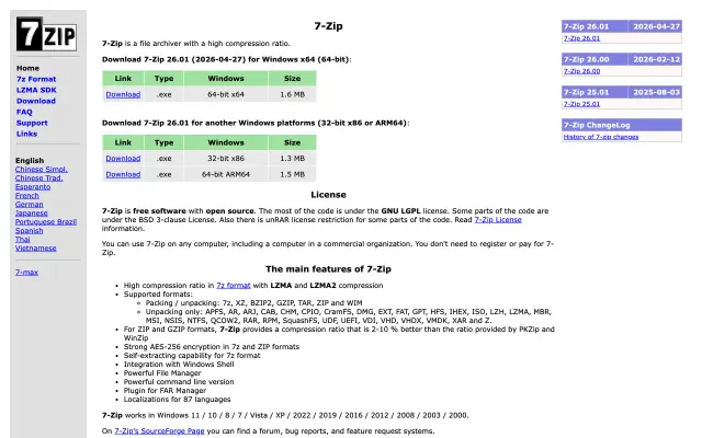 7-Zip preview