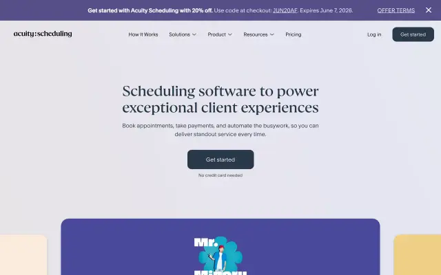 Acuity Scheduling preview