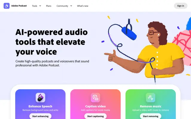 Adobe Podcast preview