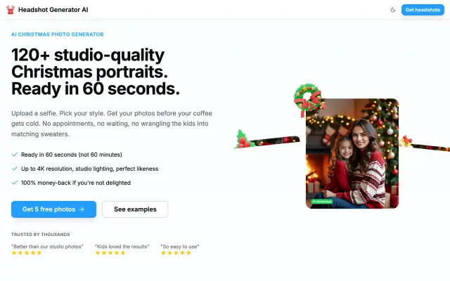 AI Christmas Photo preview