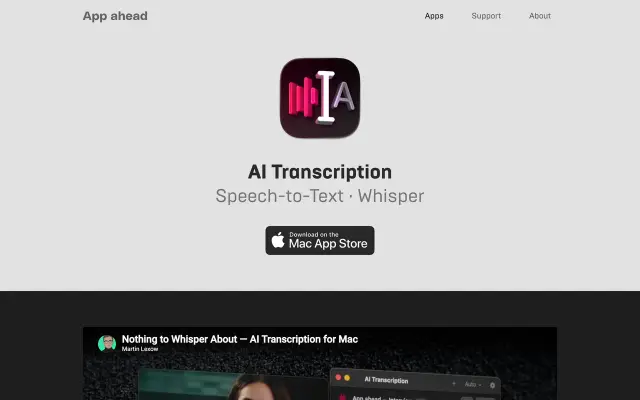 AI Transcription preview