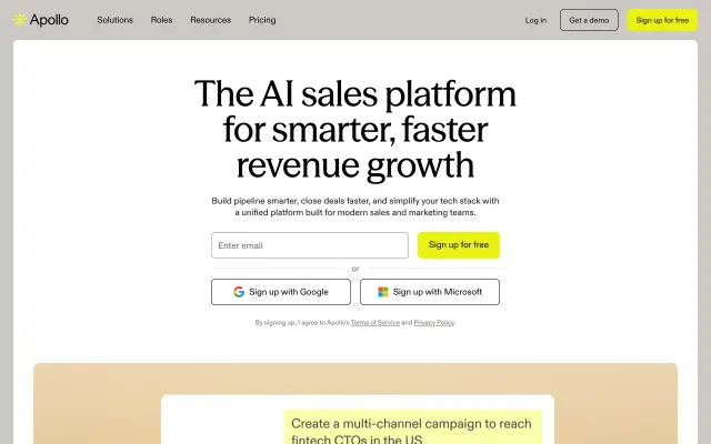 Apollo.io preview