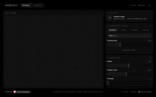 ASCIInator preview