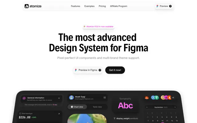 Atomize Design preview