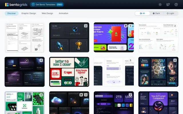 Bento Grids preview