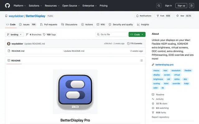 BetterDisplay preview