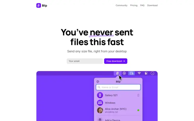 Blip preview
