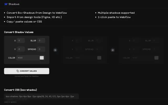 Box Shadow preview