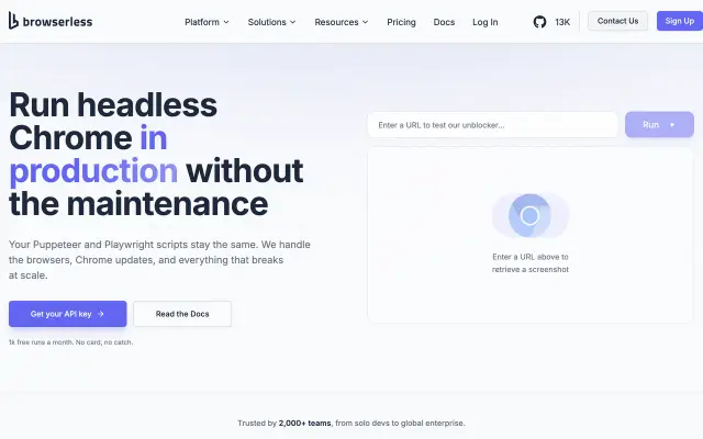 Browserless preview