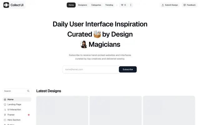 Collect UI preview