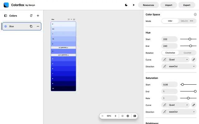 Colorbox preview