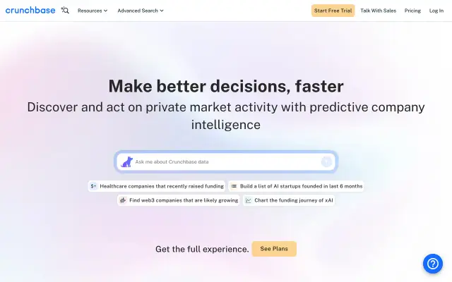 Crunchbase preview