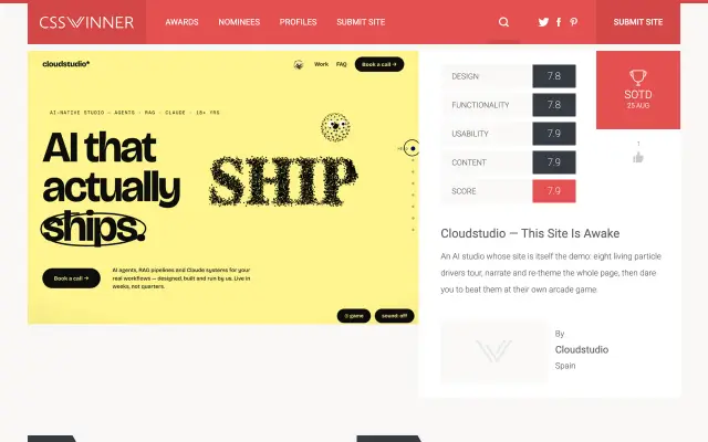 CSS Winner preview