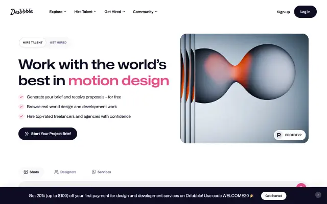Dribbble preview