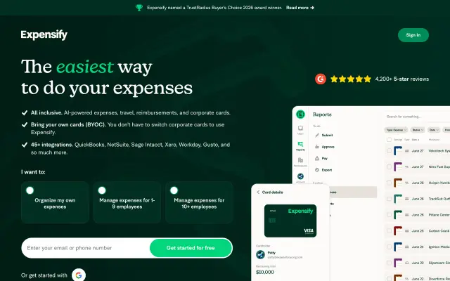 Expensify preview