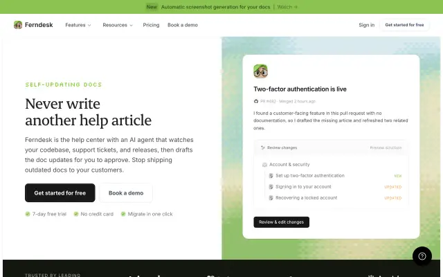Ferndesk preview
