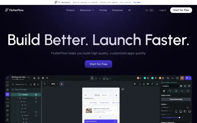 FlutterFlow preview