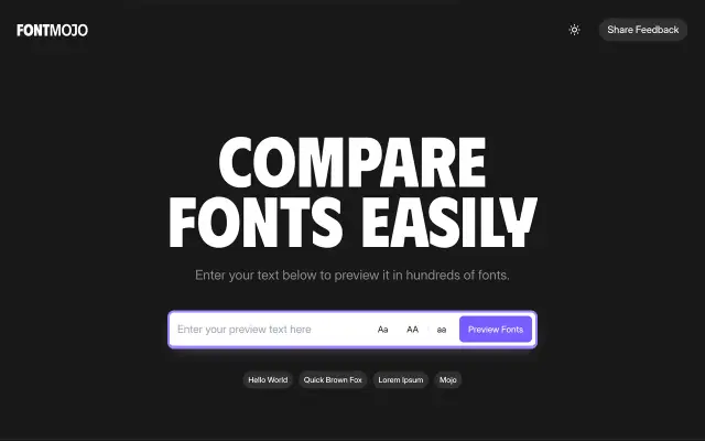 Font Mojo preview