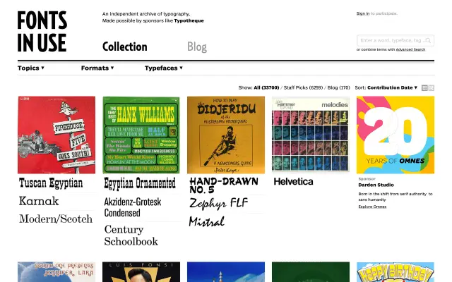 Fonts In Use preview