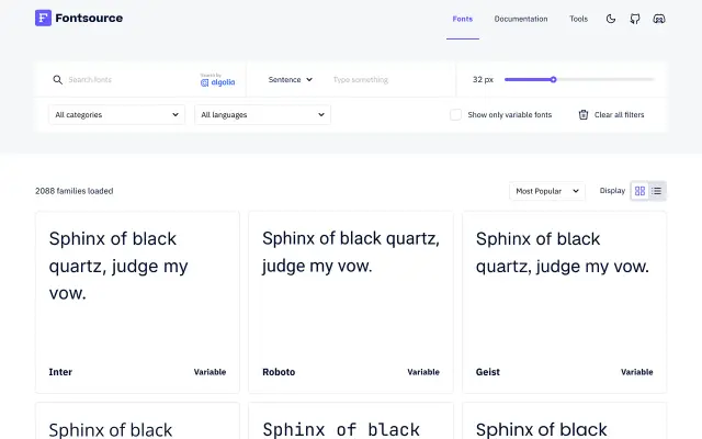 Fontsource preview