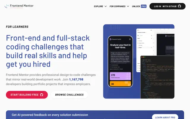 Frontend Mentor preview
