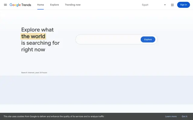 Google Trends preview