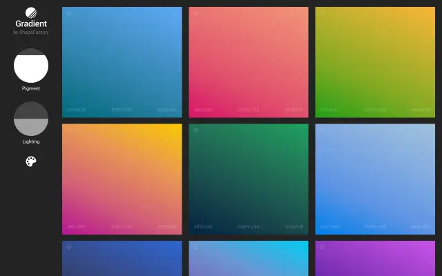 Gradient preview