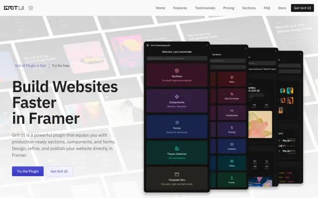 Grit UI preview