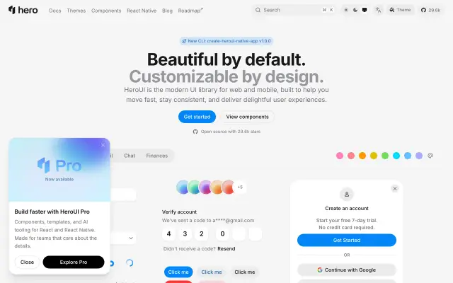 HeroUI preview