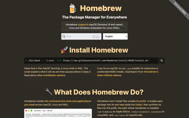 Homebrew preview