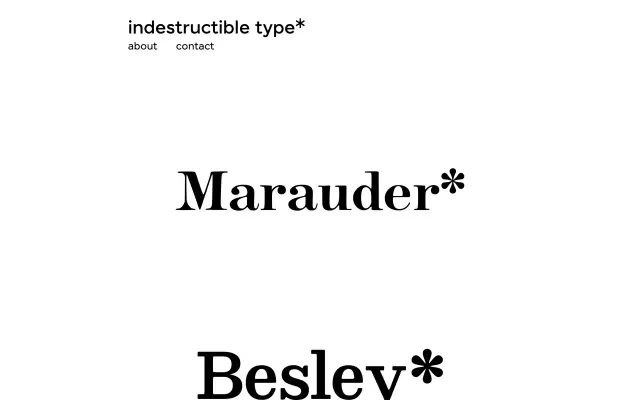 Indestructible Type preview